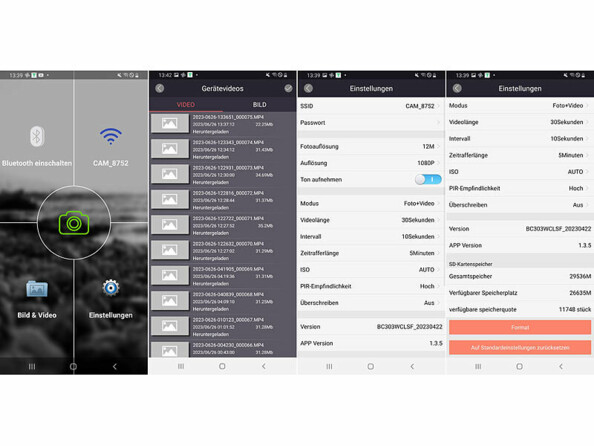 Vue sur des captures d'ecran de l'application
