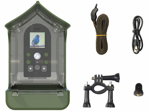 Mangeoire à oiseaux avec caméra Full HD