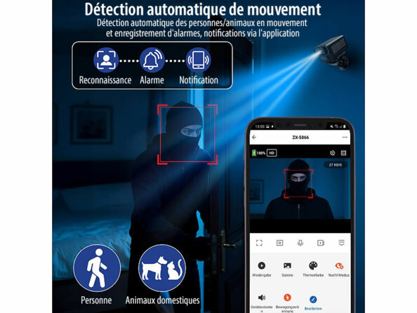 Mini caméra de surveillance connectée IPC-910