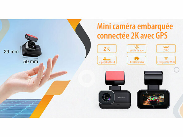 Caméra embarquée connectée 2K pour voiture