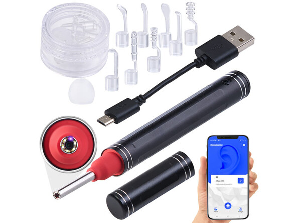 Nettoyeur d'oreille connecté avec caméra