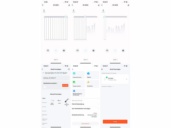 application pour ouvre rideau connecté