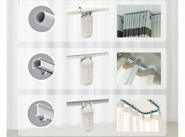 moteur électrique pour rideaux connecté et télécommandé