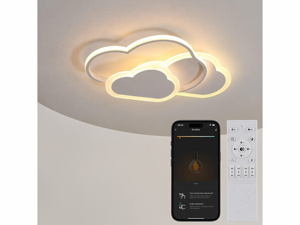 éclairage LED CCT connecté télécommandé design nuage
