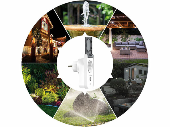 Prise d'extérieur connectée avec wattmètre compatible Matter