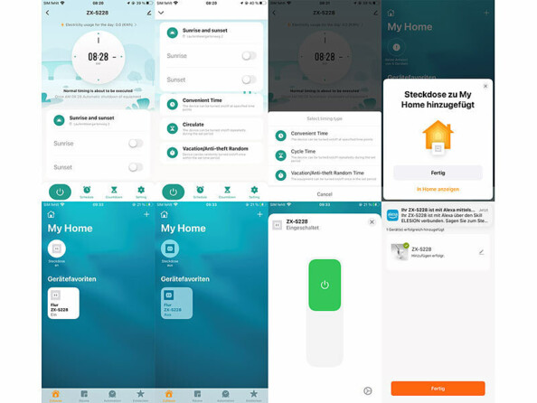 Prise d'extérieur connectée SF-560. Captures d'écrans de l'application