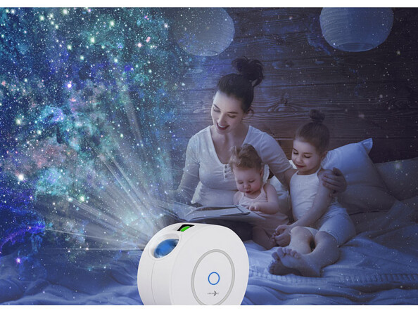 Projecteur laser et LED RV mis en situation