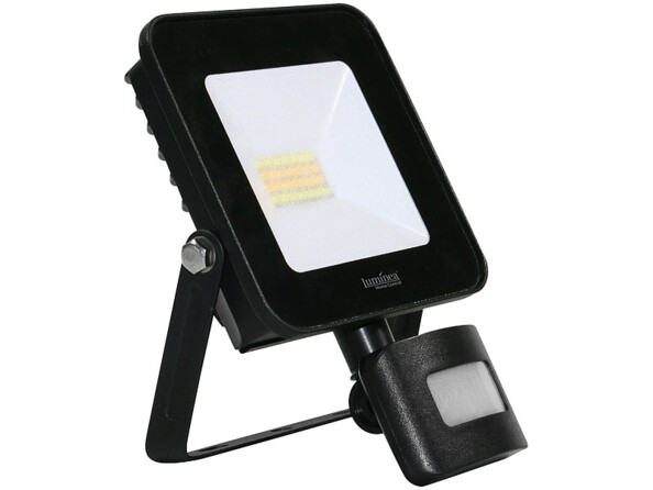 Projecteur LED d'extérieur d'une puissance de 20 watts avec température de couleur réglable de blanc chaud à blanc lumièe du jour.