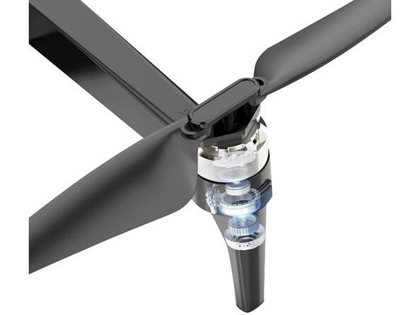 Quadricoptère a moteur sans balais détail d'un rotor