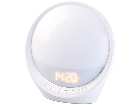 réveil simulateur d'aube lever de soleil connecté vue de face éteind