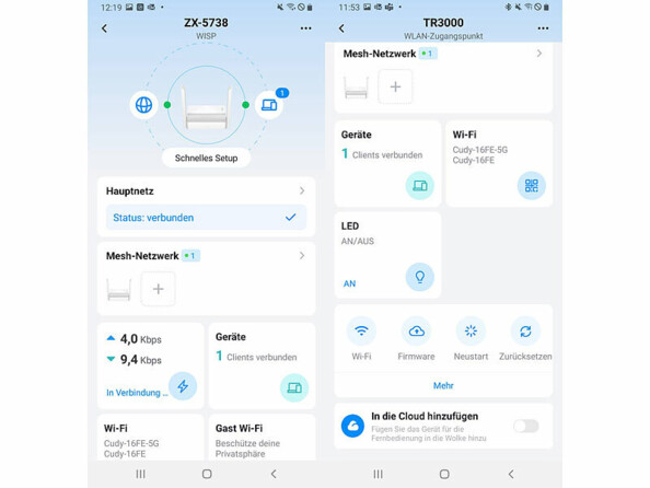 application pour routeur de poche