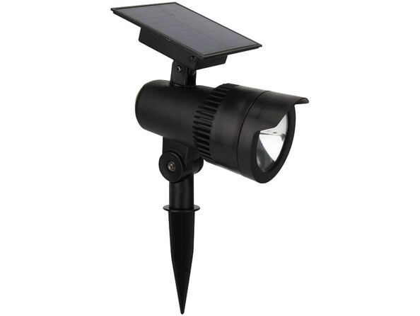 spot LED avec chargement par panneau solaire : utilisable n'importe où, sans câble ni prise de courant