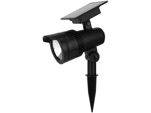 Spot LED connecté propose une orientation flexible : spot et panneau solaire à incliner et fixer dans la position souhaitée