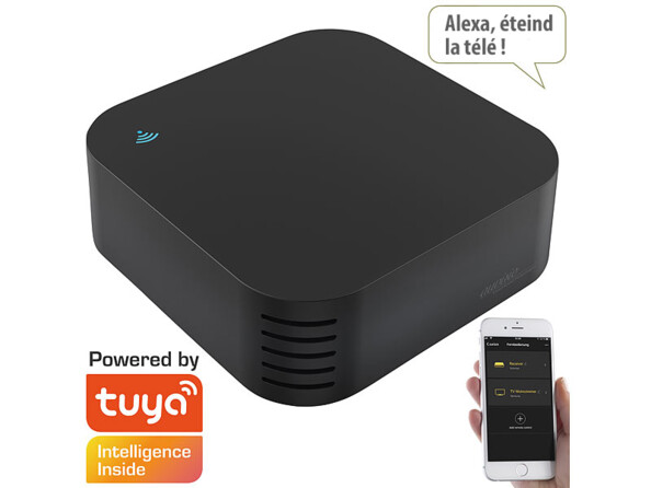 Télécommande universelle infrarouge connectée compatible Amazon Alexa et Google Assistant