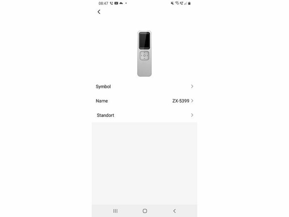 Télécommande IR connectée URC-200.dual. Vue d'ecran de l'application ELESION