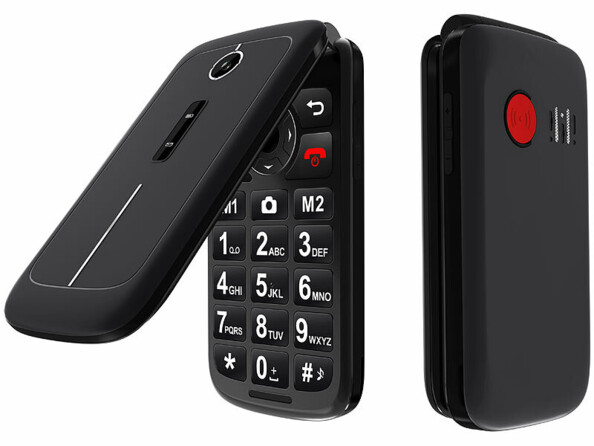 Téléphone mobile à clapet 4G avec SOS