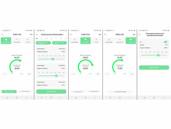 application pour thermostat connecté