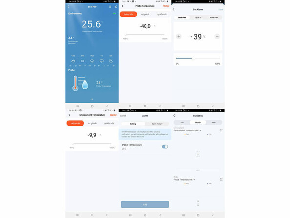 application thermometre connecté Elesion