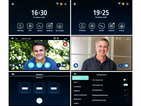 Visiophone connecté Full HD VSA-700.ap. Capture d'écrans de l'application ELESION