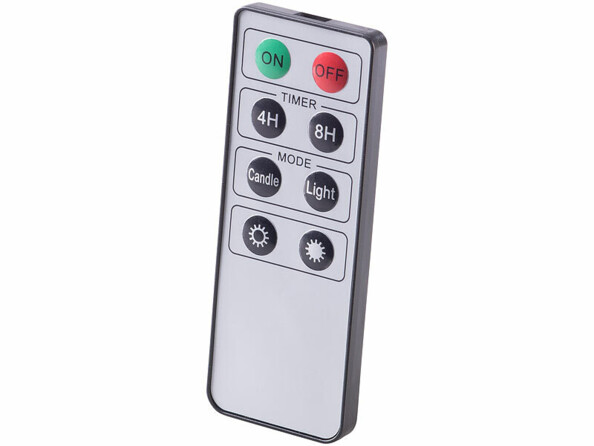 10 bougies LED télécommandées effet flamme pour sapin de Noël - coloris blanc