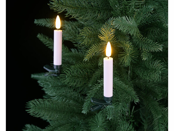 10 bougies LED télécommandées à piles pour sapin de Noël