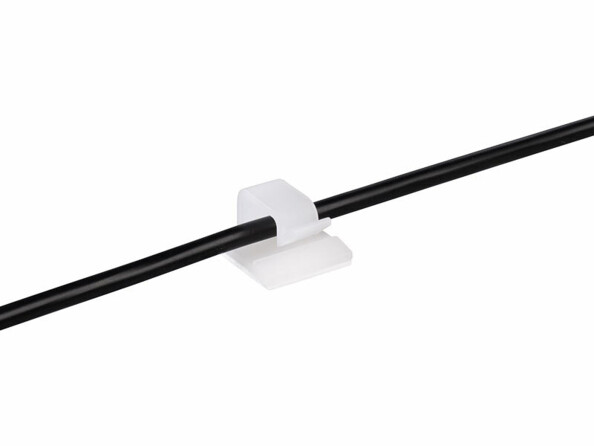 clip pour câbles autocollant coloris blanc