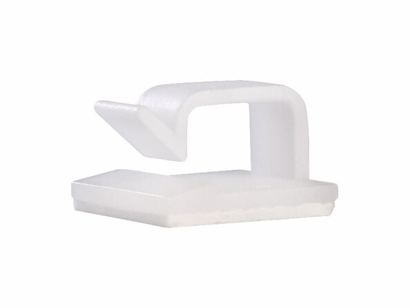 clip pour câbles autocollant coloris blanc