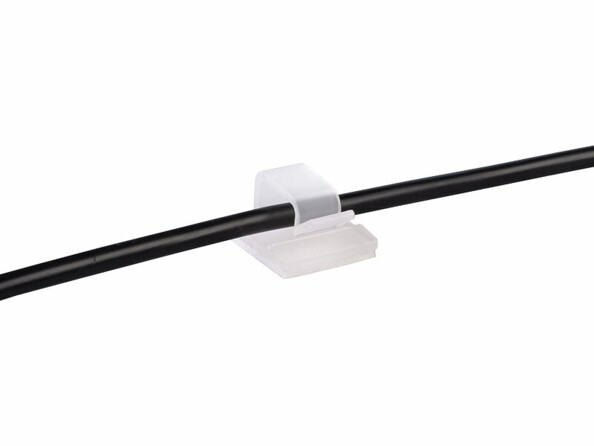 support pour câbles autocollant coloris transparent