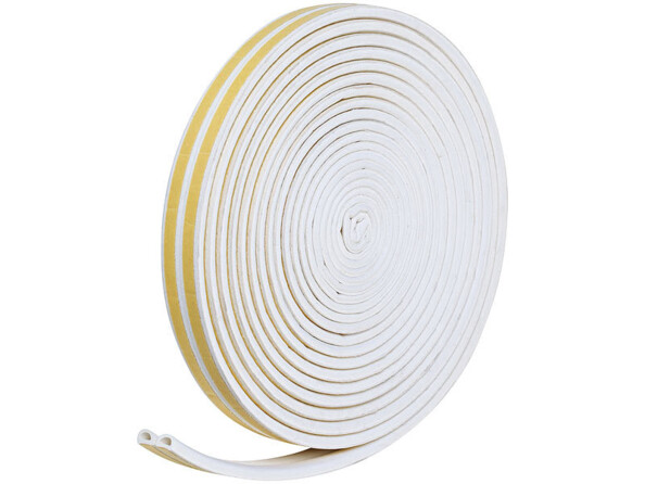 Joint d'isolation adhésif pour portes et fenêtres 2 x 8 m - coloris blanc AGT
