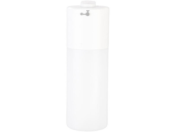 Arrière du distributeur de désinfectant avec bouton de réglage sur le couvercle