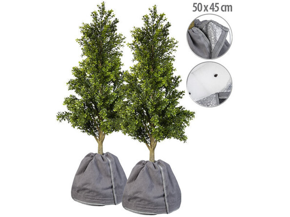 Pack de 2 housses d'hivernage avec socle et mode d'emploi en français