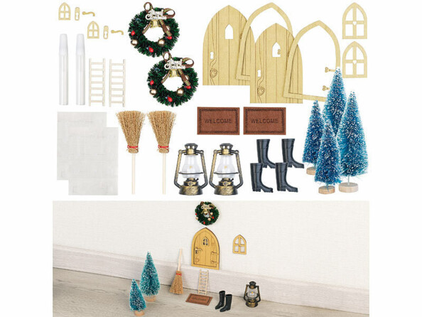 Décorations de Noël "Porte de maison de lutin" de la marque Infactory