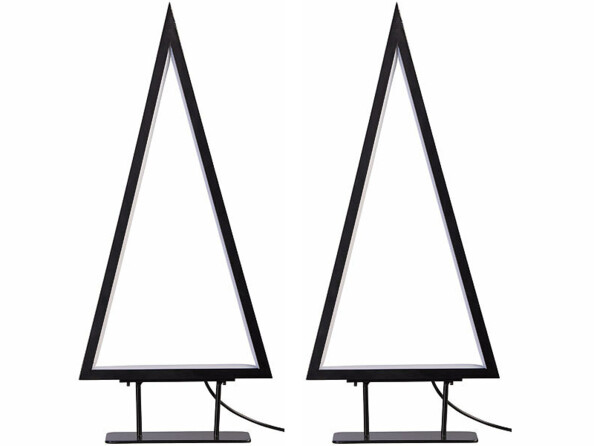 2 sapins de Noël design lumineux USB 