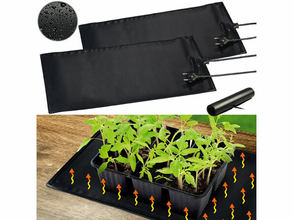 Pack de 2 tapis chauffant électriques pour cultures et animaux exotiques