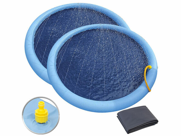 Pack de 2 tapis de jeu aquatiques avec 4 rustines en PVC et mode d'emploi en français