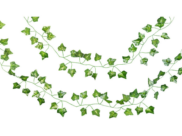 24 guirlandes décoratives en lierre artificiel zoom sur 2 guirlandes