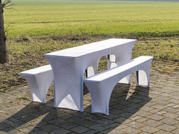 3 housses extensibles pour table et bancs