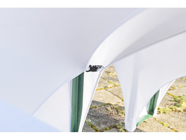 6 housses extensibles pour tables et bancs - coloris blanc