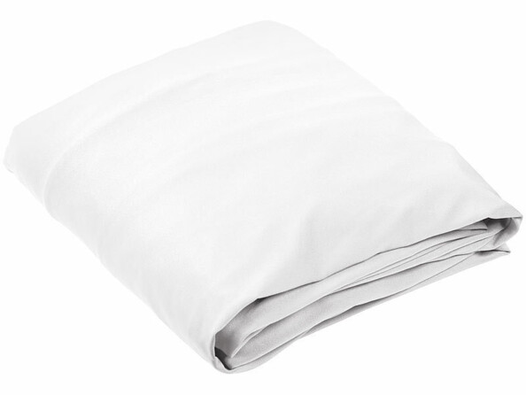 6 housses extensibles pour tables et bancs - coloris blanc