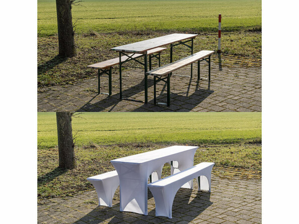 3 housses extensibles pour table et bancs
