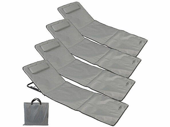 Pack de 4 tapis pliables avec dossier réglable de la marque infactory