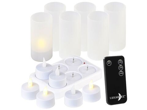 12 bougies LED avec télécommande - Bougies chauffe-plat LED 40