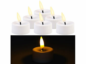 6 bougies chauffe-plat LED avec minuterie