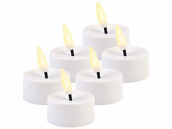 6 bougies chauffe-plat LED, Bougeoirs et bougies à LED