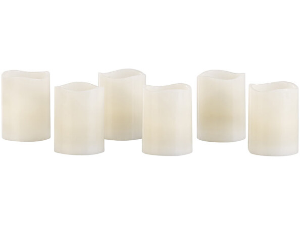 12 bougies LED en cire véritable de la même taille avec télécommande
