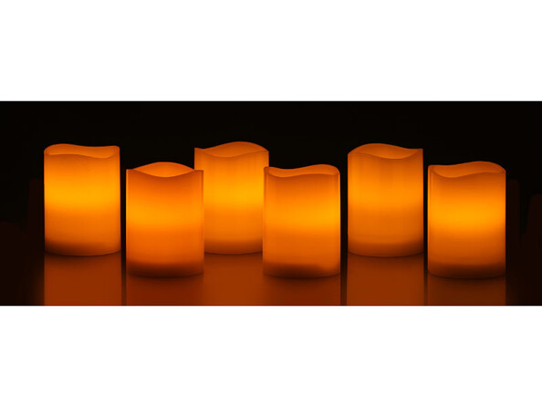 12 bougies LED en cire véritable de la même taille avec télécommande
