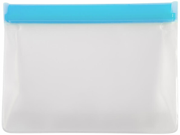 Sachet congélation réutilisable coloris bleu et transparent