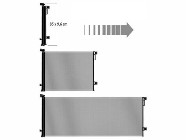 Barrière de sécurité extensible 3 m noir