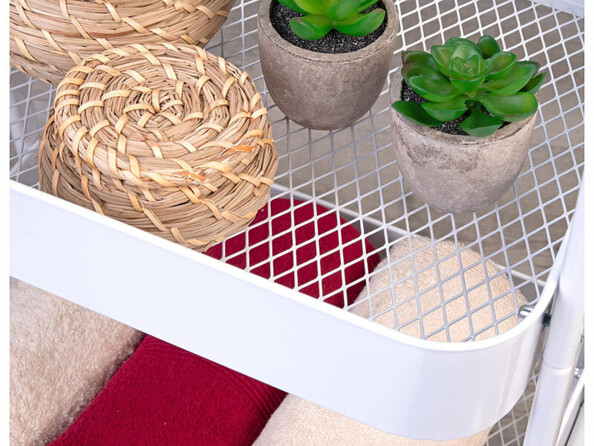 Chariot de rangement 3 niveaux à roulettes