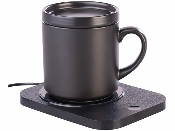 Chauffe-tasse USB et chargeur compatible Qi 13 W